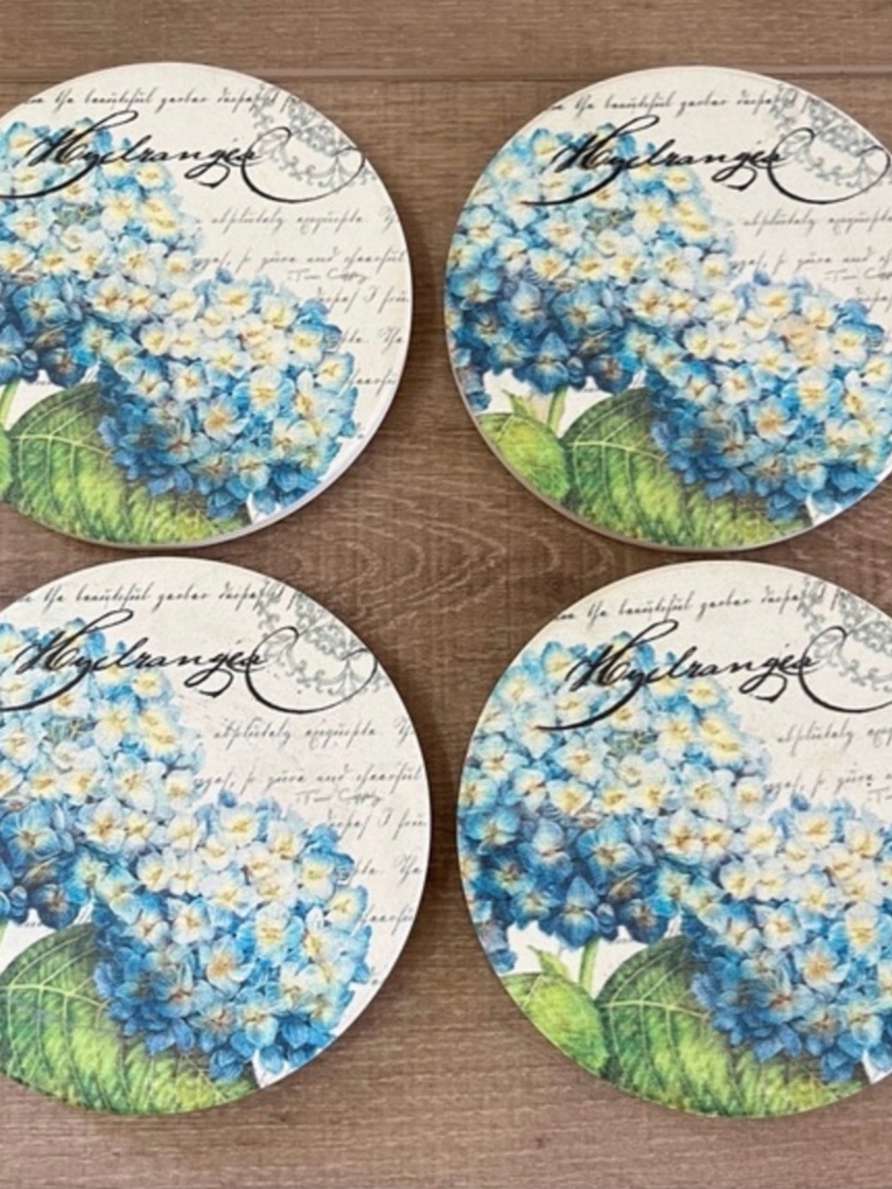 Hydrangea Hydrangea Stoneware Costers Set of 4